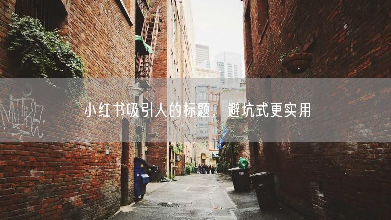 小红书吸引人的标题，避坑式更实用