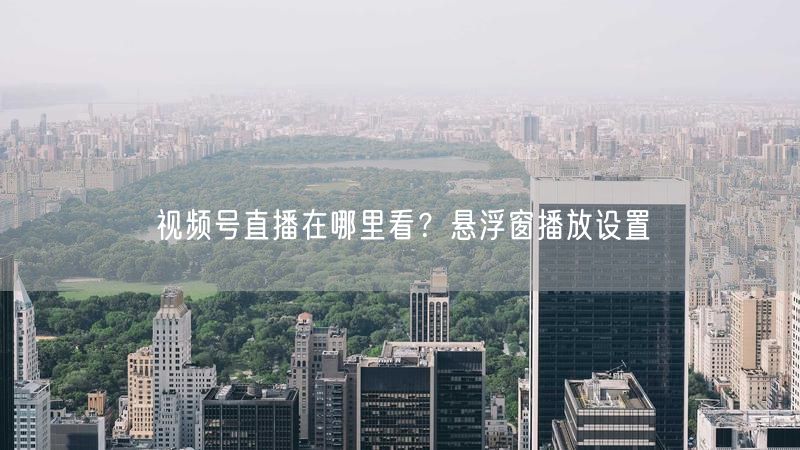 视频号直播在哪里看？悬浮窗播放设置