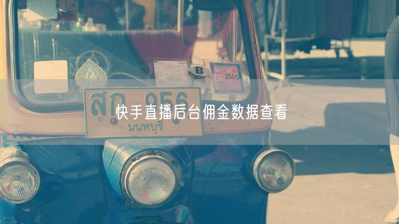快手直播后台佣金数据查看