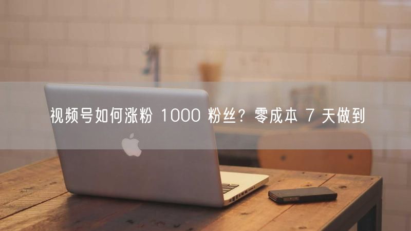 视频号如何涨粉 1000 粉丝？零成本 7 天做到